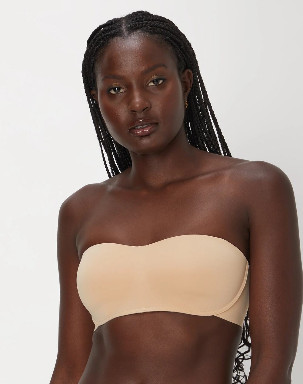 Maidenform Womens XL Almond Strapless Wireless Multiway Stay-Put Tech Bra O10-16